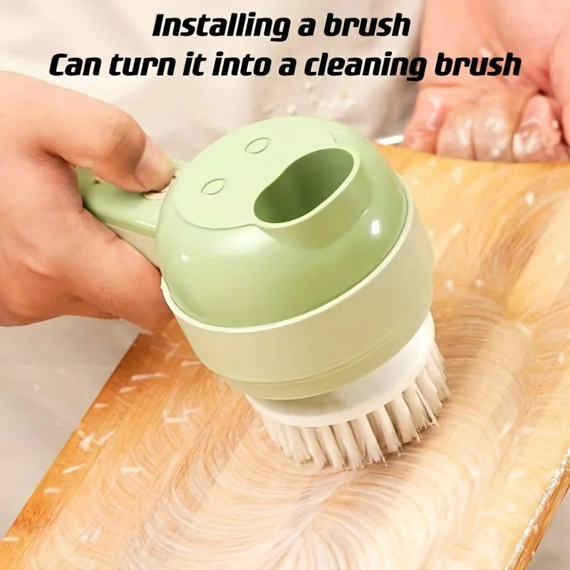 4-in-1 Portable Electric Vegetable Cutter Set – Chopper, Slicer & Mini Food Processor