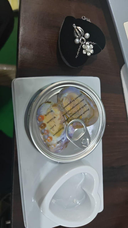 Freshwater Shell Oyster Ocean Love Real Pearl Necklace Set