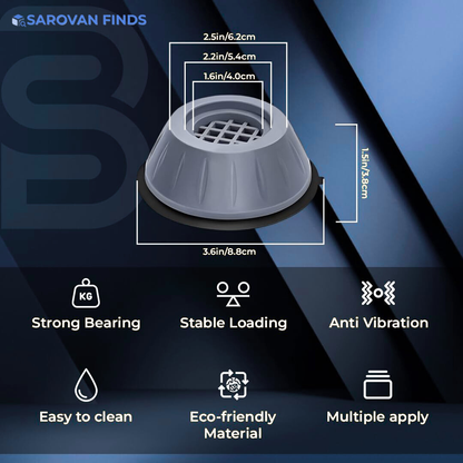 Anti vibration Pads For Washing Machine - 4 Pcs Pack.