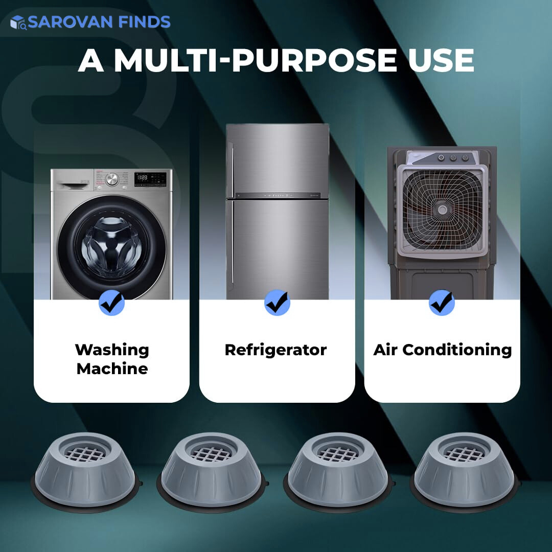 Anti vibration Pads For Washing Machine - 4 Pcs Pack.
