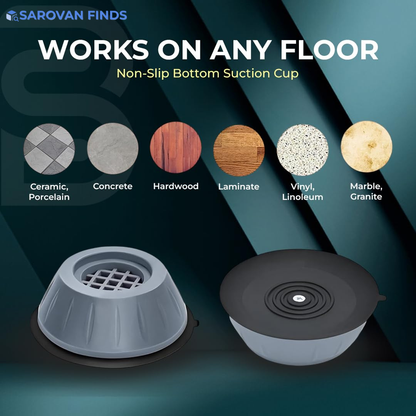 Anti vibration Pads For Washing Machine - 4 Pcs Pack.