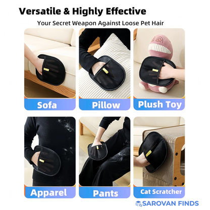 Electrostatic Pet Hair Remover Grooming Glove